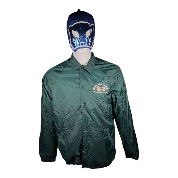 Tri-Mountain M Y2K Coach Jacket Green Classic Fit Minimalist Streetwear - Picture 1 of 5